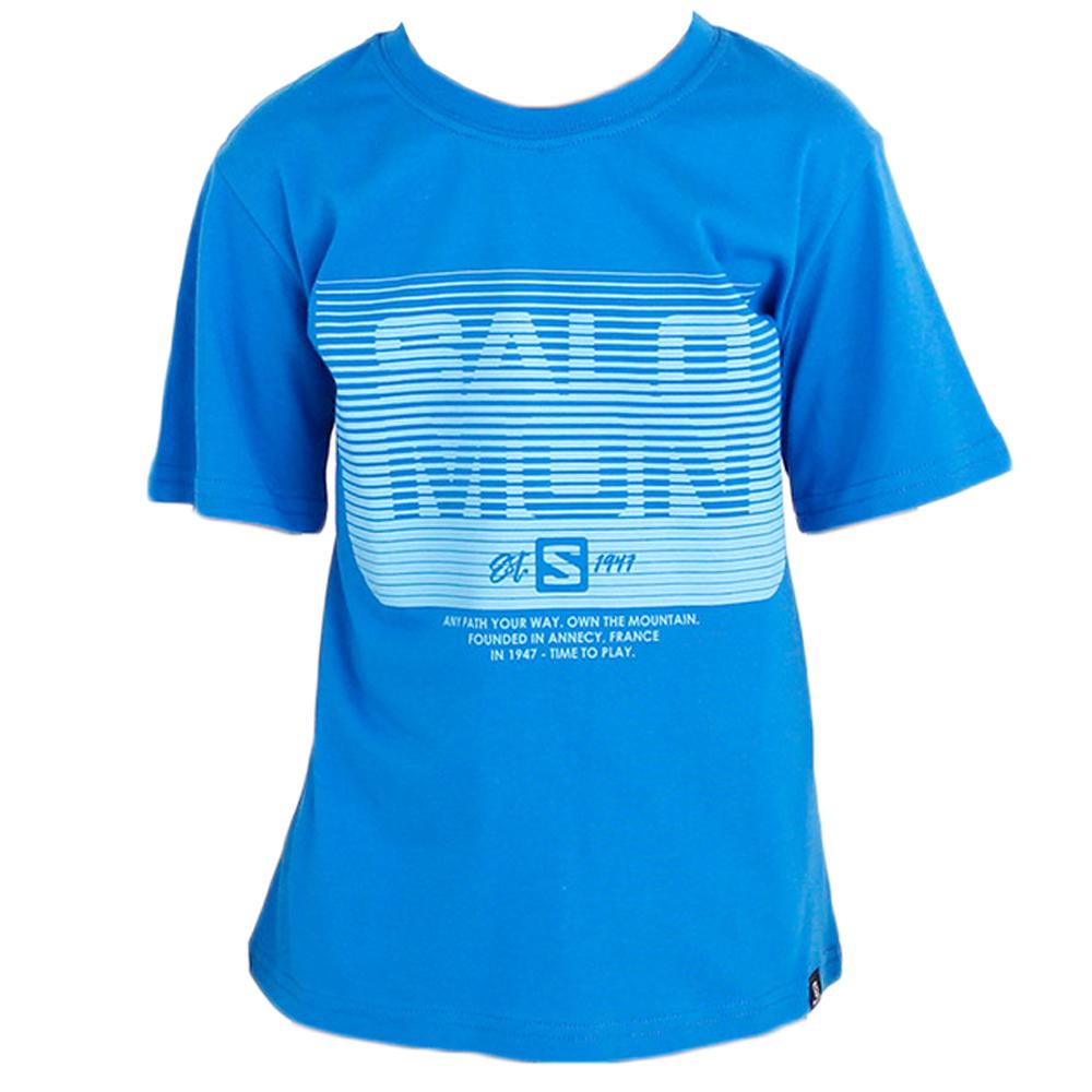 T-Shirts Salomon Enfant Bleu - Salomon TOMMY SS B - France (7306-UXYRP)